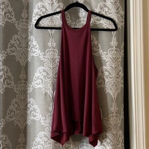 Small Burgundy Flowy Tank